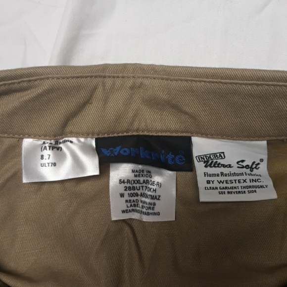 NEW without Tags Workrite FR HRC2 LS Shirt Khaki - Picture 3 of 6